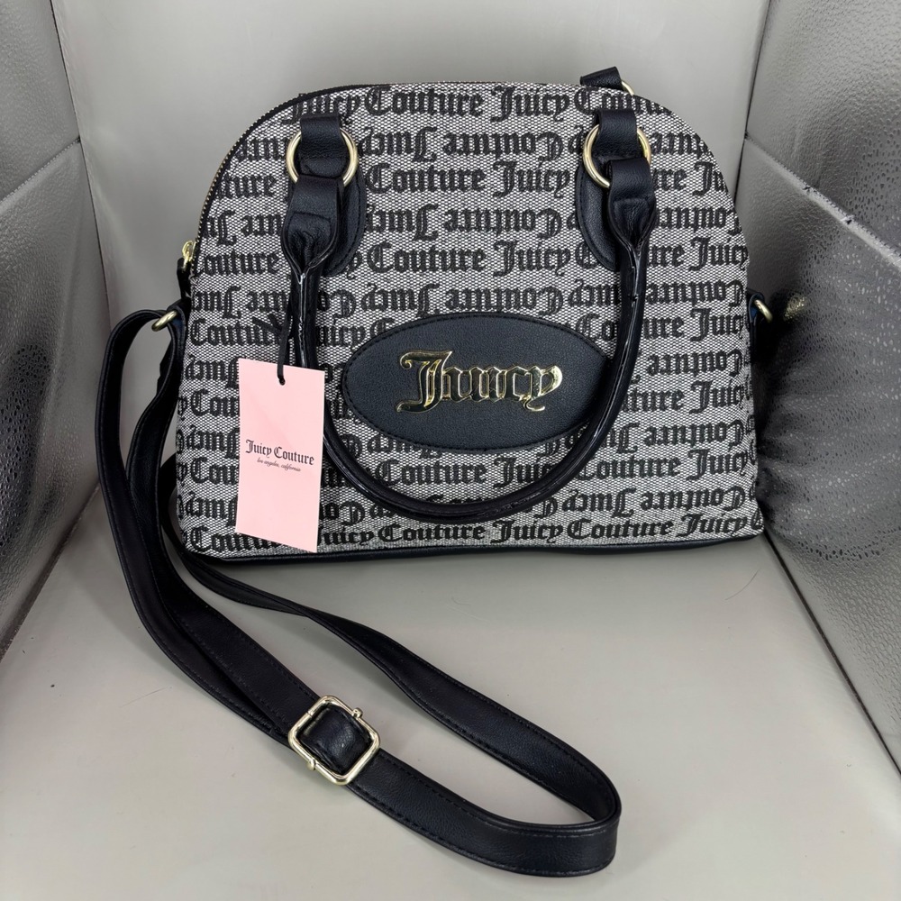 Juicy Couture Gothic Status Black Crazy For You Dome Satchel Bag 11JCA27MX-GBK